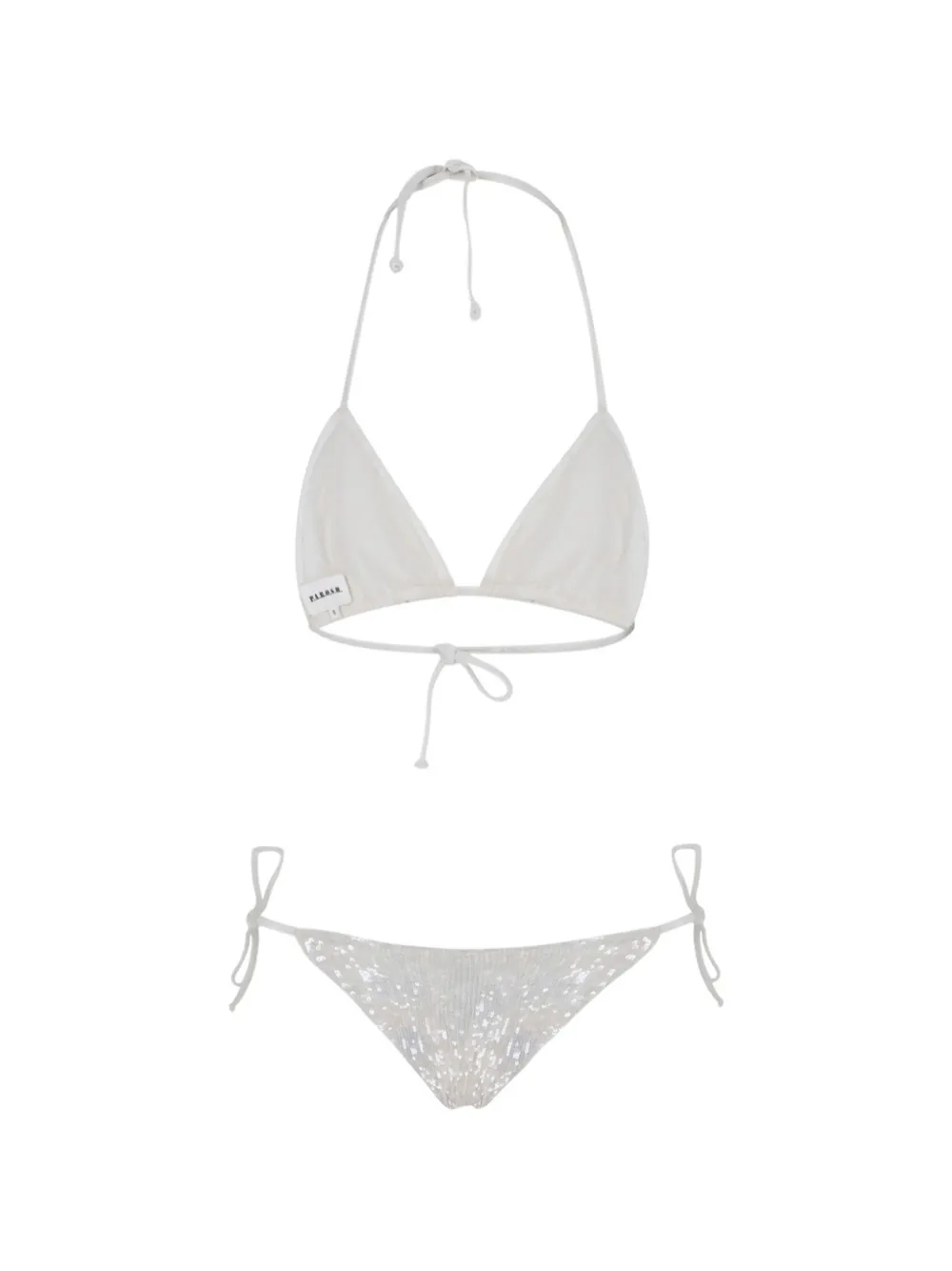  P.a.r.o.s.h. Sequinned Bikini - White 