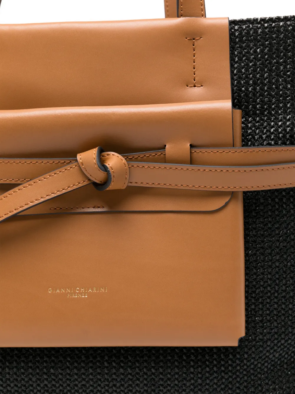 GIANNI CHIARINI Belty geknoopte shopper met handgreep Zwart