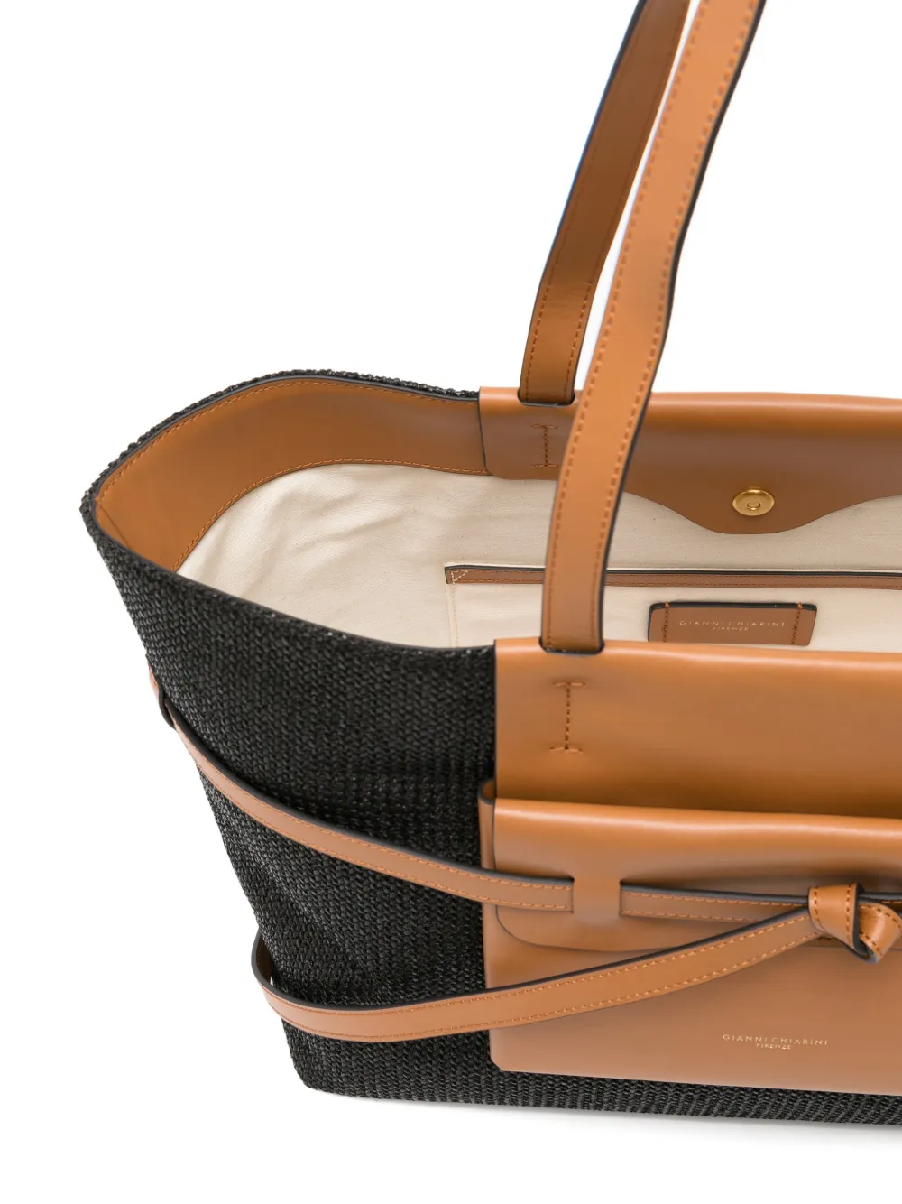GIANNI CHIARINI Belty geknoopte shopper met handgreep Zwart