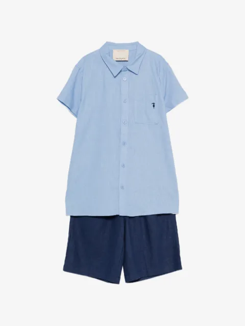 TRUSSARDI JUNIOR embroidered shorts set
