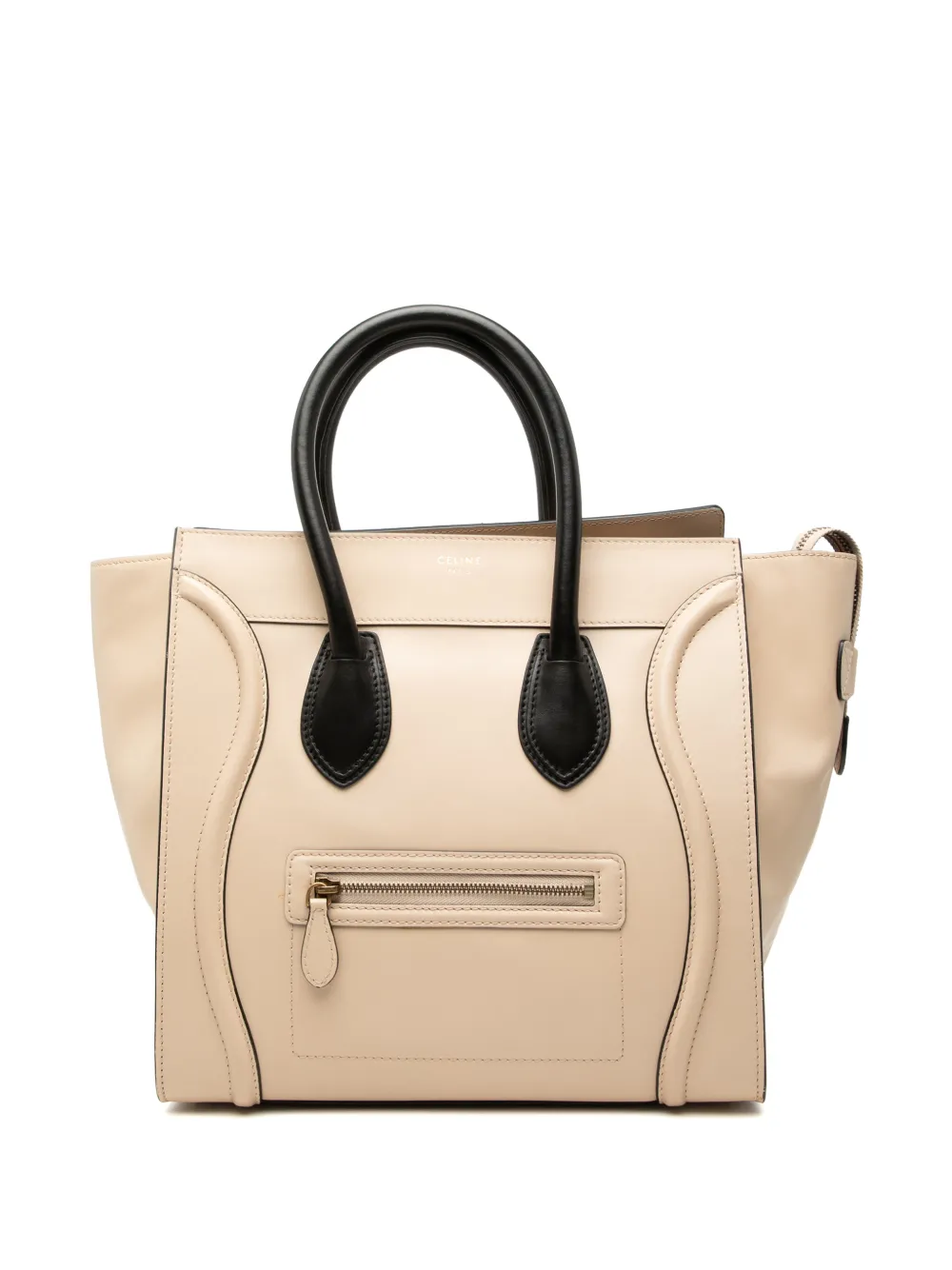 Celine Pre-Owned 2013 Mini Bicolor Leather Luggage tote bag - Marrone