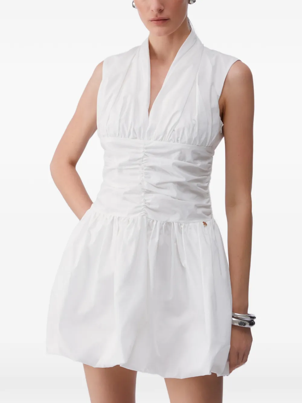 LIU JO Mini-jurk met V-hals Wit