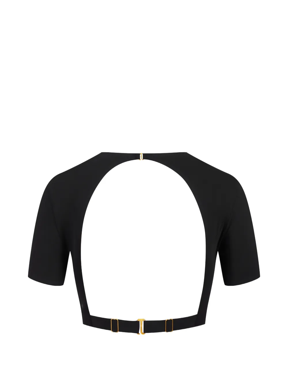  Maison Close Ouvert Cut-out Crop Top - Black 