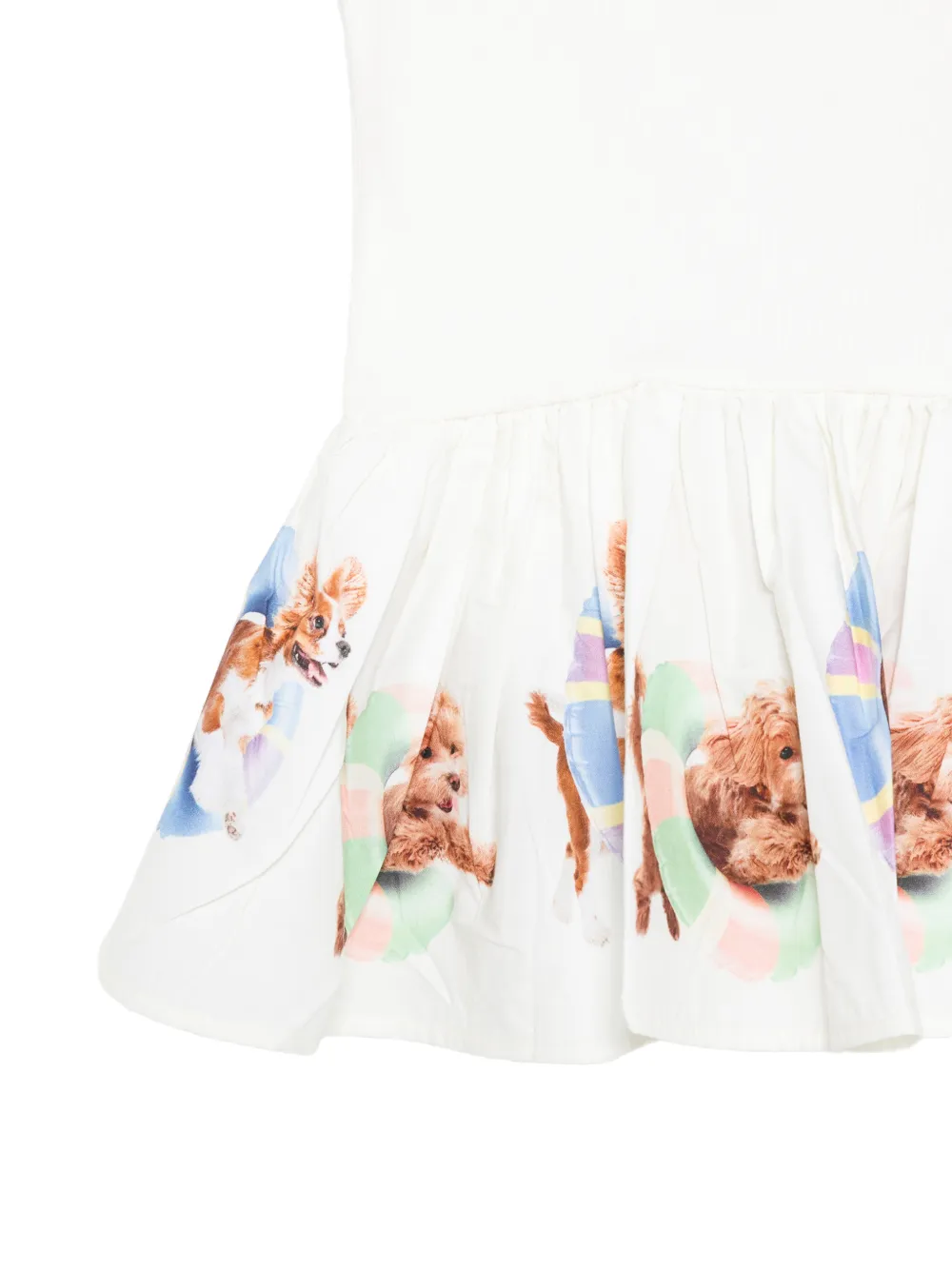 Molo Cimi broderie anglaise jurk met dierenprint Wit