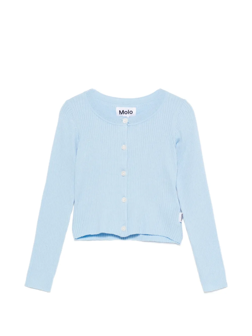 Molo Giselle ribbed-knit cardigan - Blu
