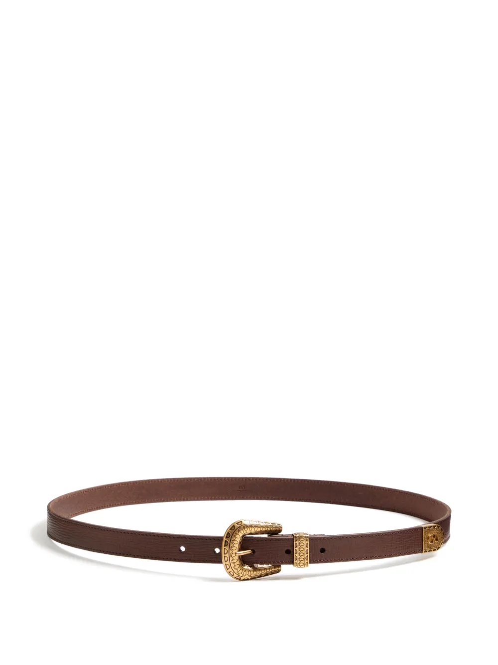 Valentino Garavani Vlogo Signature calfskin celt 20 mm - Marrone