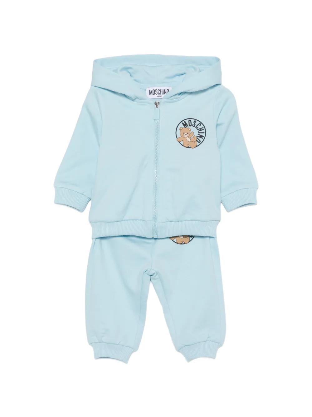 Moschino Kids Teddy Bear coton tracksuit - Blu