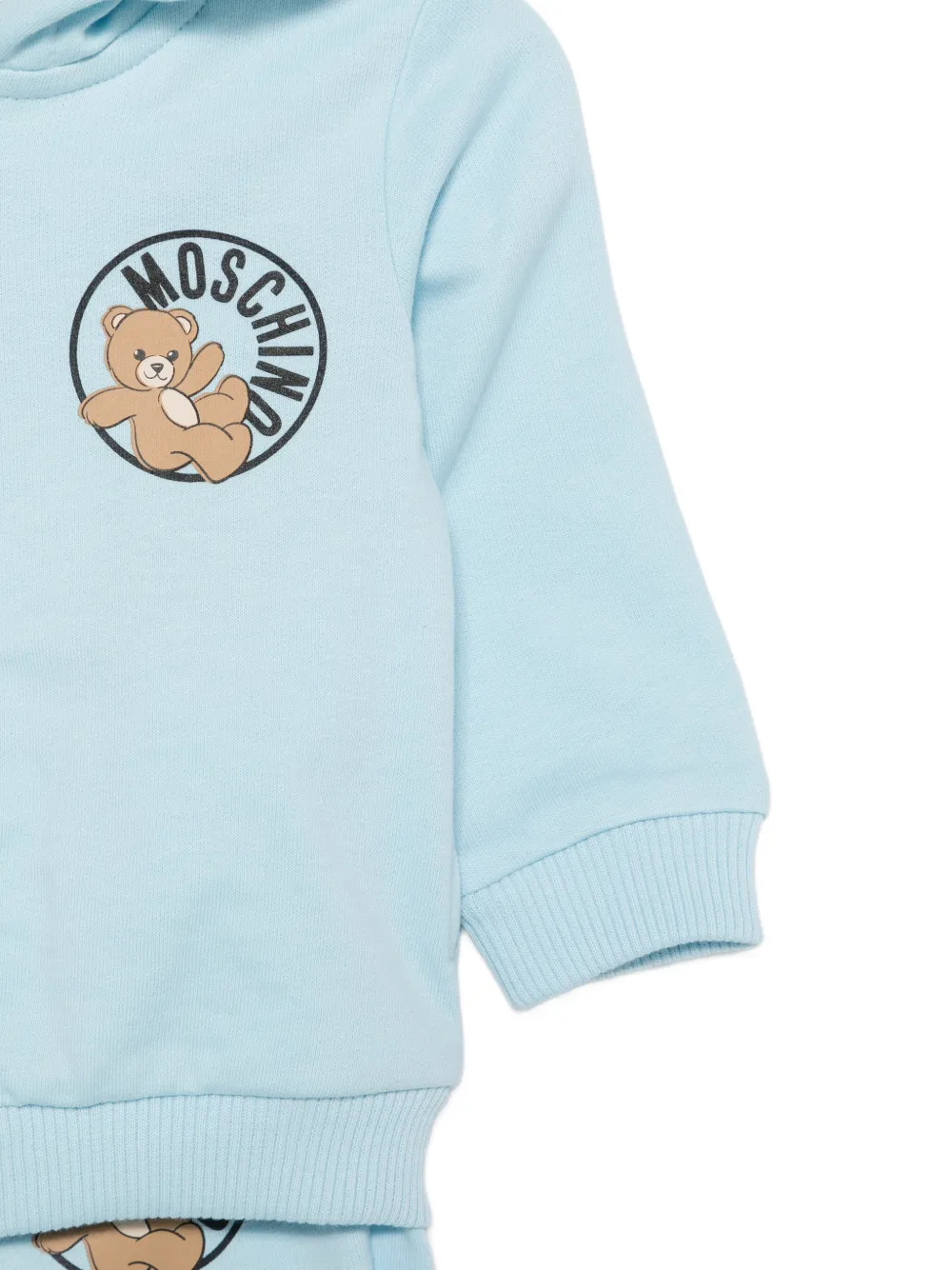 Moschino Kids Katoenen trainingspak met logo Blauw