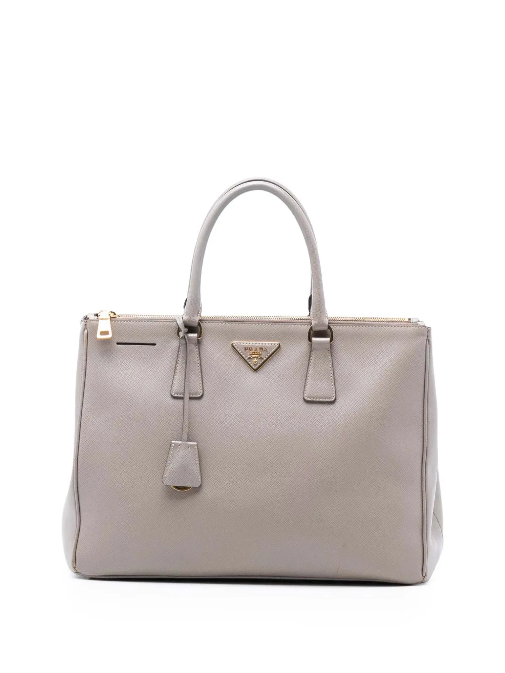 Prada Pre-Owned 2012-2025 Large Saffiano Lux Galleria Double Zip tote bag - Grigio