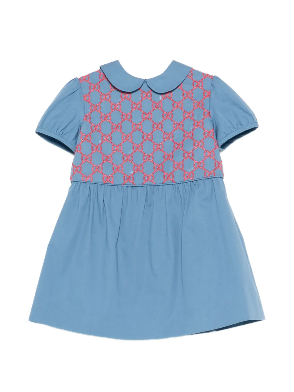 Gucci Kids embroidered dress - Blau
