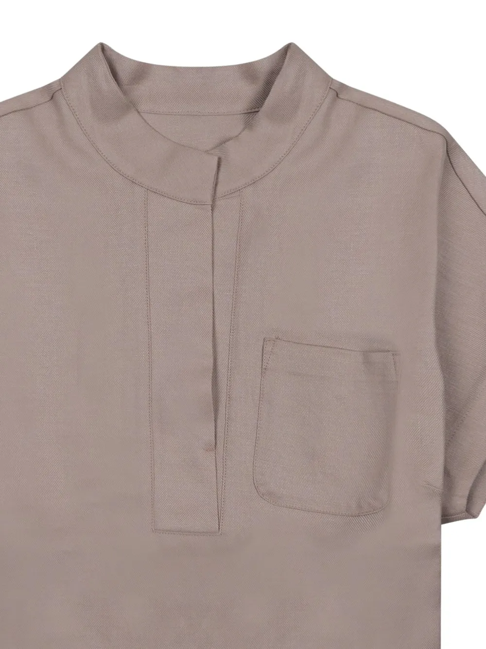Nine In The Morning Blouse met borstzak Bruin