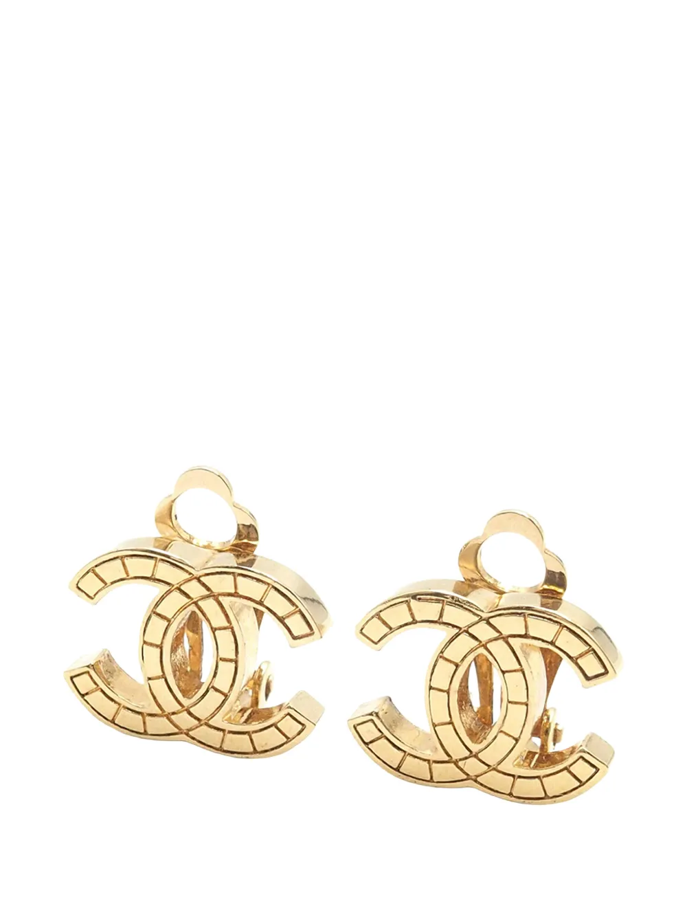 CHANEL Pre-Owned 2003 Gold Plated CC Clip On Earrings costume earrings - Oro