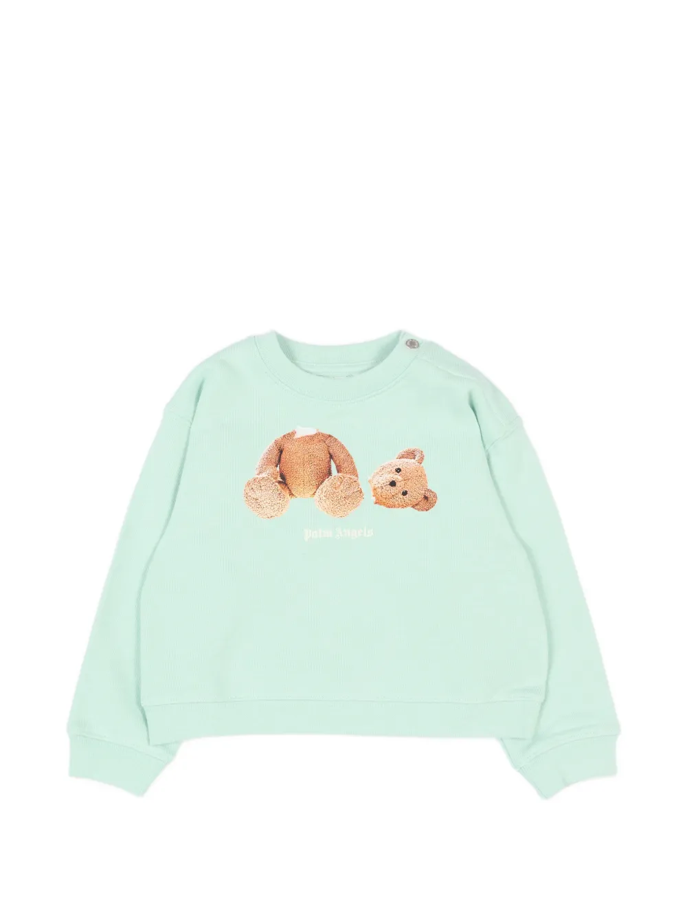 Palm Angels Kids teddy-print sweatshirt - Verde