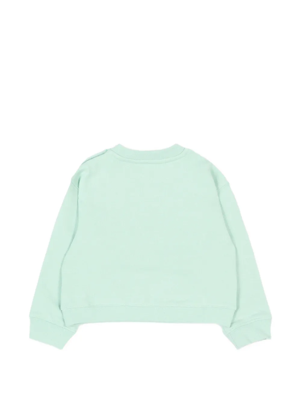  Palm Angels Kids Teddy-print Sweatshirt - Green 
