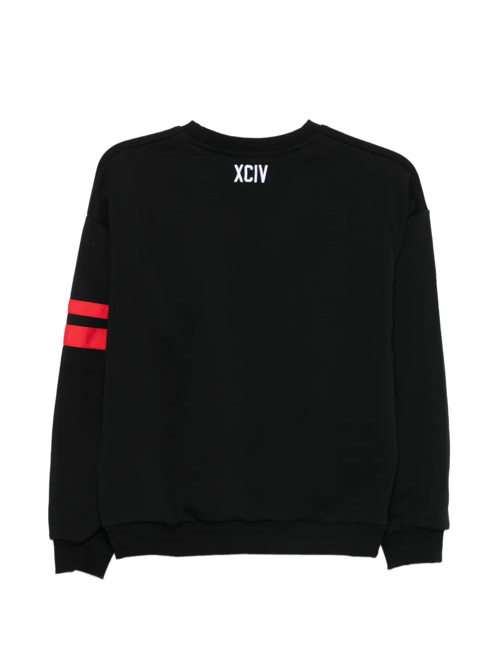 Gcds Kids Sweater met logo-detail en gestreept detail Zwart