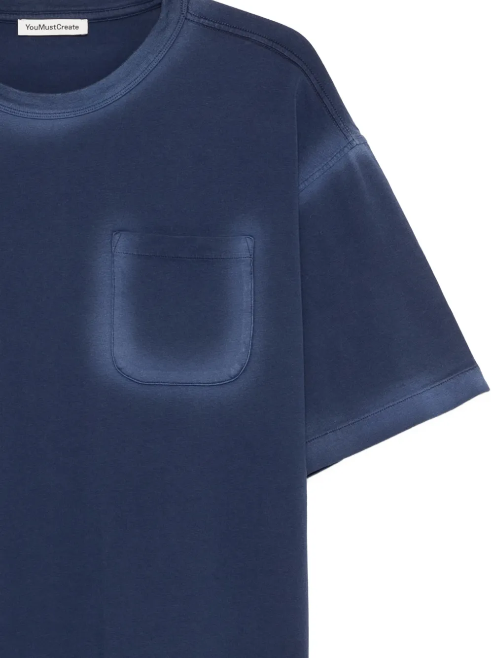  Ymc Camiseta De Algodón - Azul 