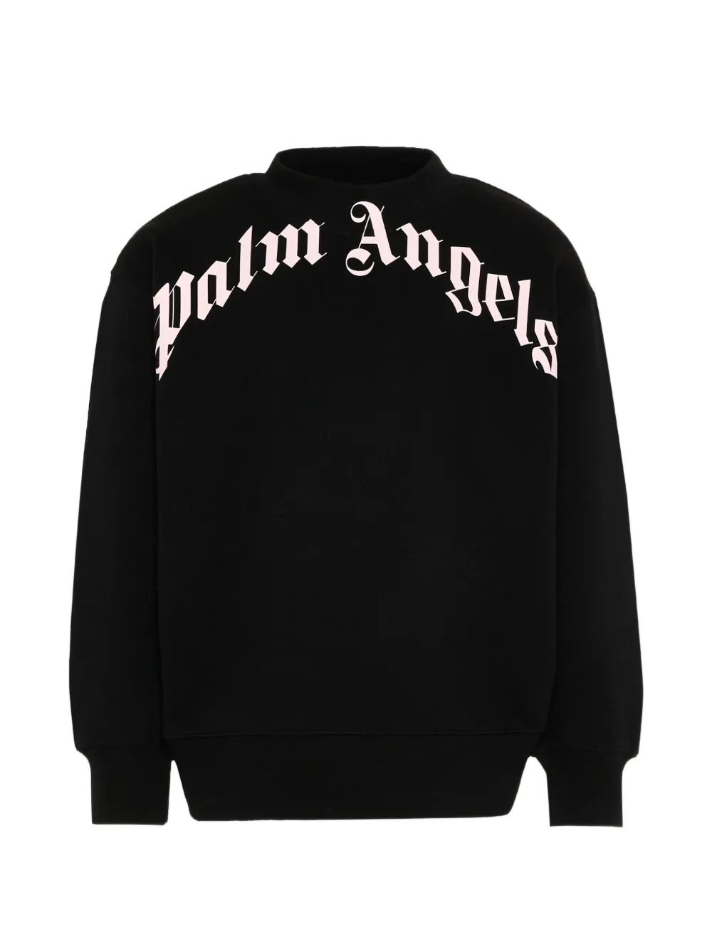 Palm Angels Kids logo-print crew-neck sweatshirt - Nero