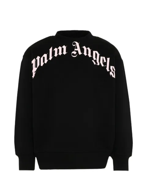 Palm Angels Kids sudadera con cuello redondo y logo estampado