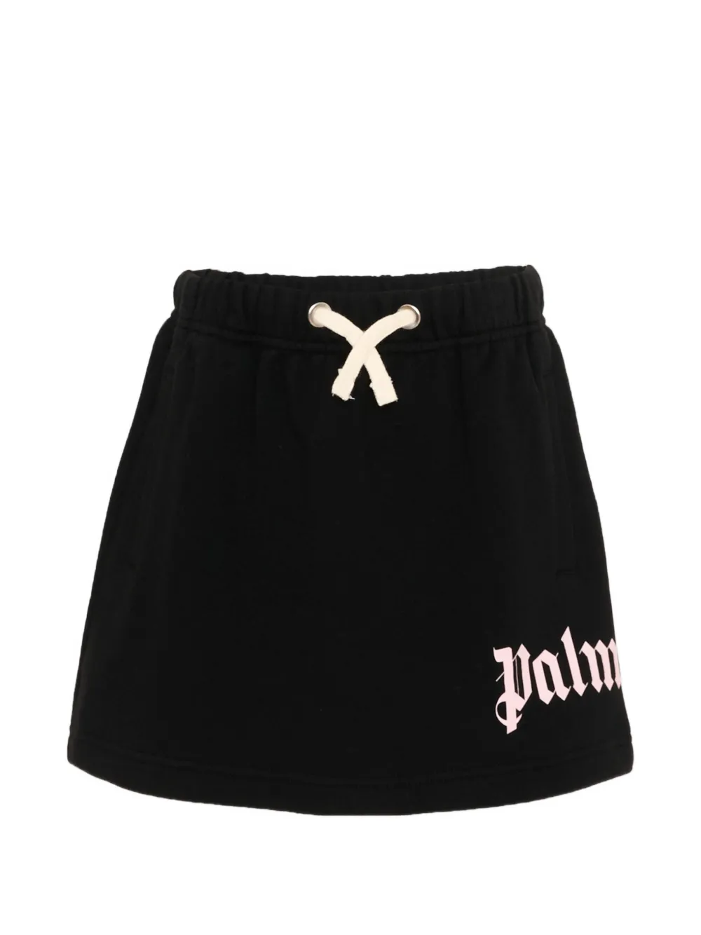 Palm Angels Kids drawstring-waistband logo-print skirt - Nero