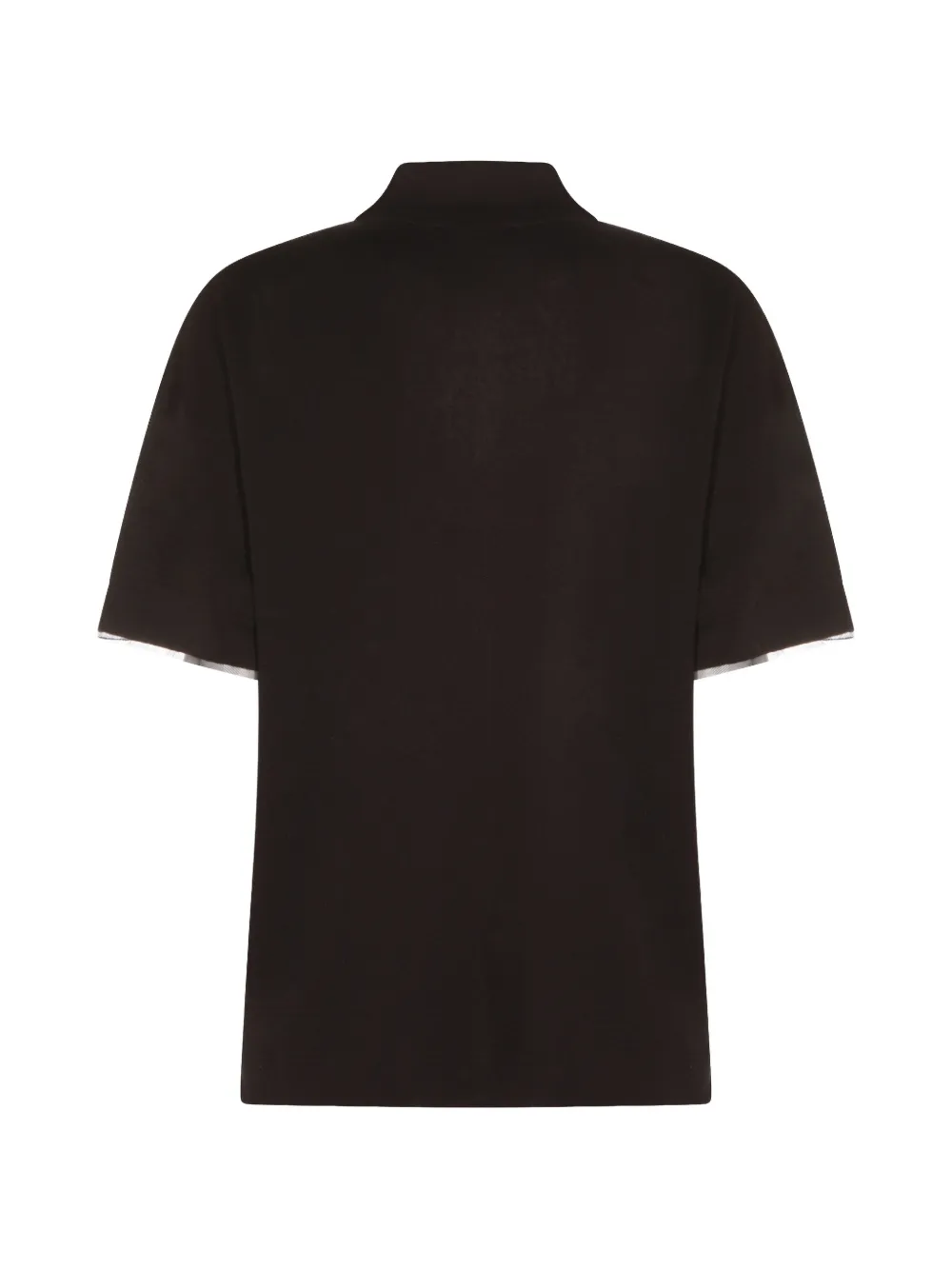 Fabiana Filippi blouse met kraag en korte mouwen Blauw