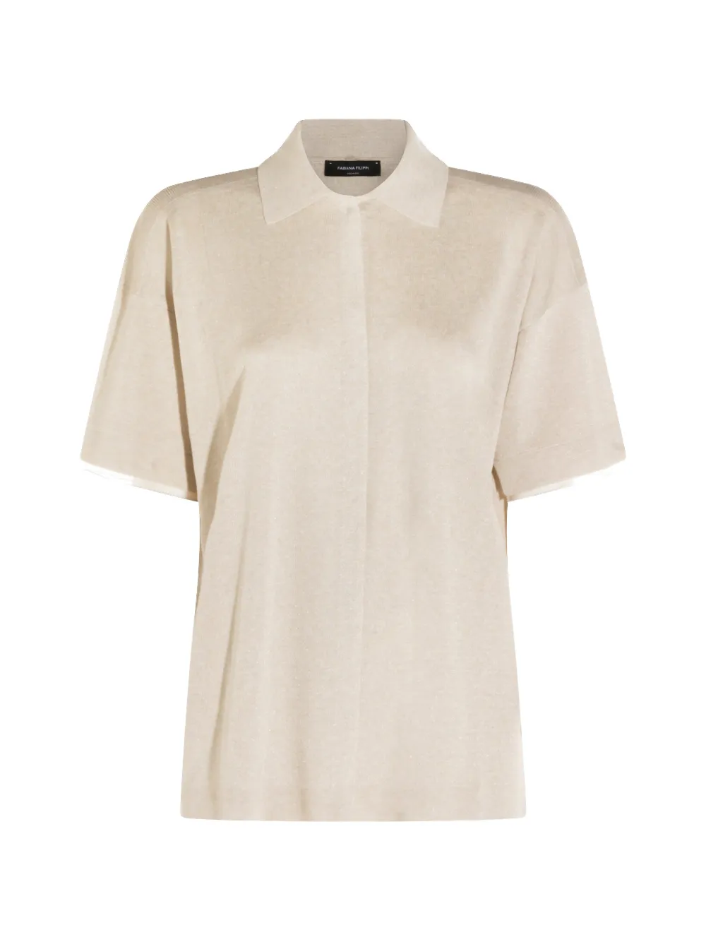 Fabiana Filippi collared short-sleeves shirt - Nude