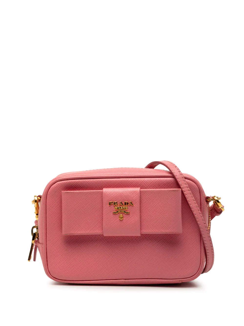 Prada Pre-Owned 2010-2026 Saffiano Fiocco Bow Camera Bag crossbody bag - Rosa