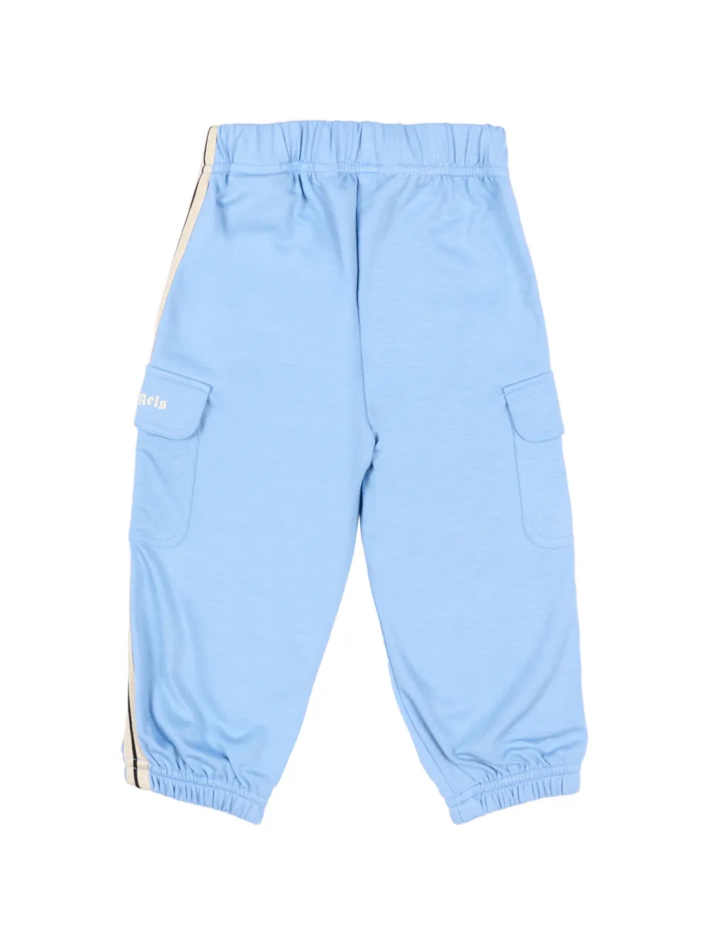  Palm Angels Kids Side-stripe Cargo Trousers - Blue 
