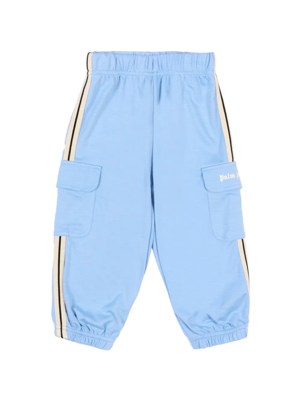 Palm Angels Kids side-stripe cargo trousers - Blu