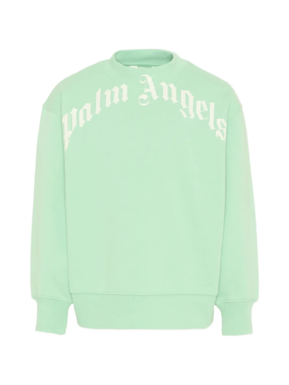 Palm Angels Kids logo-print crew-neck sweatshirt - Green