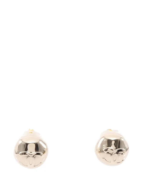 Chanel Pre-owned 2025 CC Gold Plated Round Earrings Costume Earrings