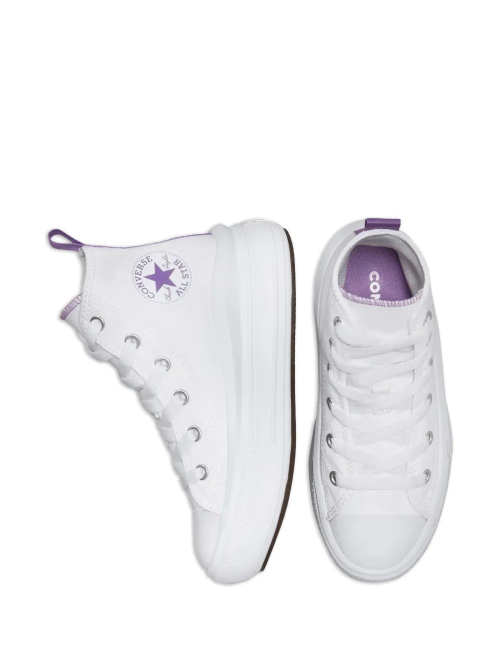 Converse Kids Chuck Taylor All Star Move sneakers met plateauzool Wit