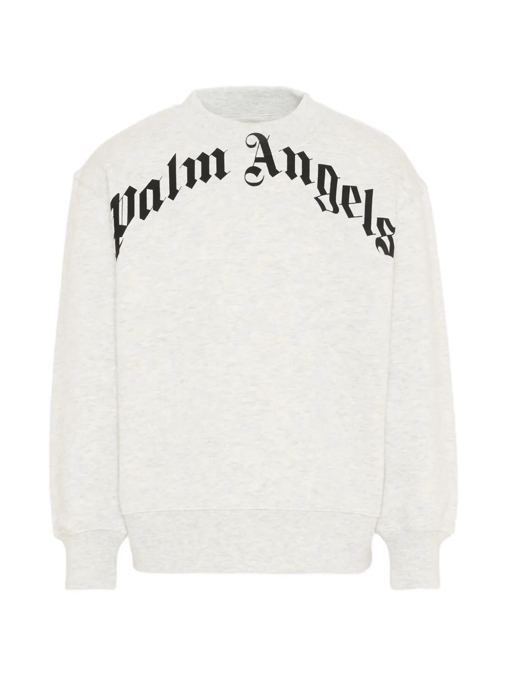 Palm Angels Kids logo-print crew-neck sweatshirt - Grigio