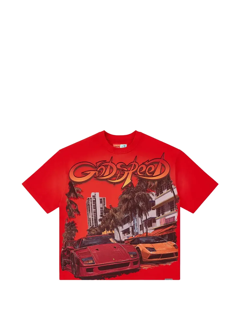 GODSPEED South Beach Drive Miami Superrun T-shirt - Rosso