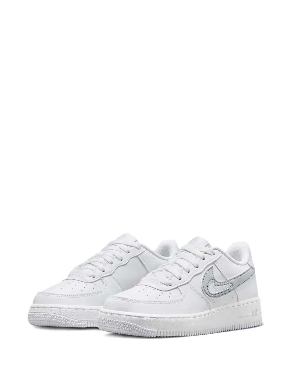 Nike Kids Air Force 1 gs swoosh sneakers Wit
