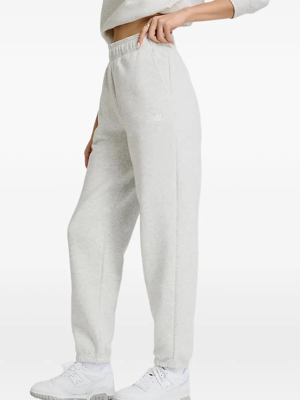 New Balance embroidered-logo track pants - Grigio