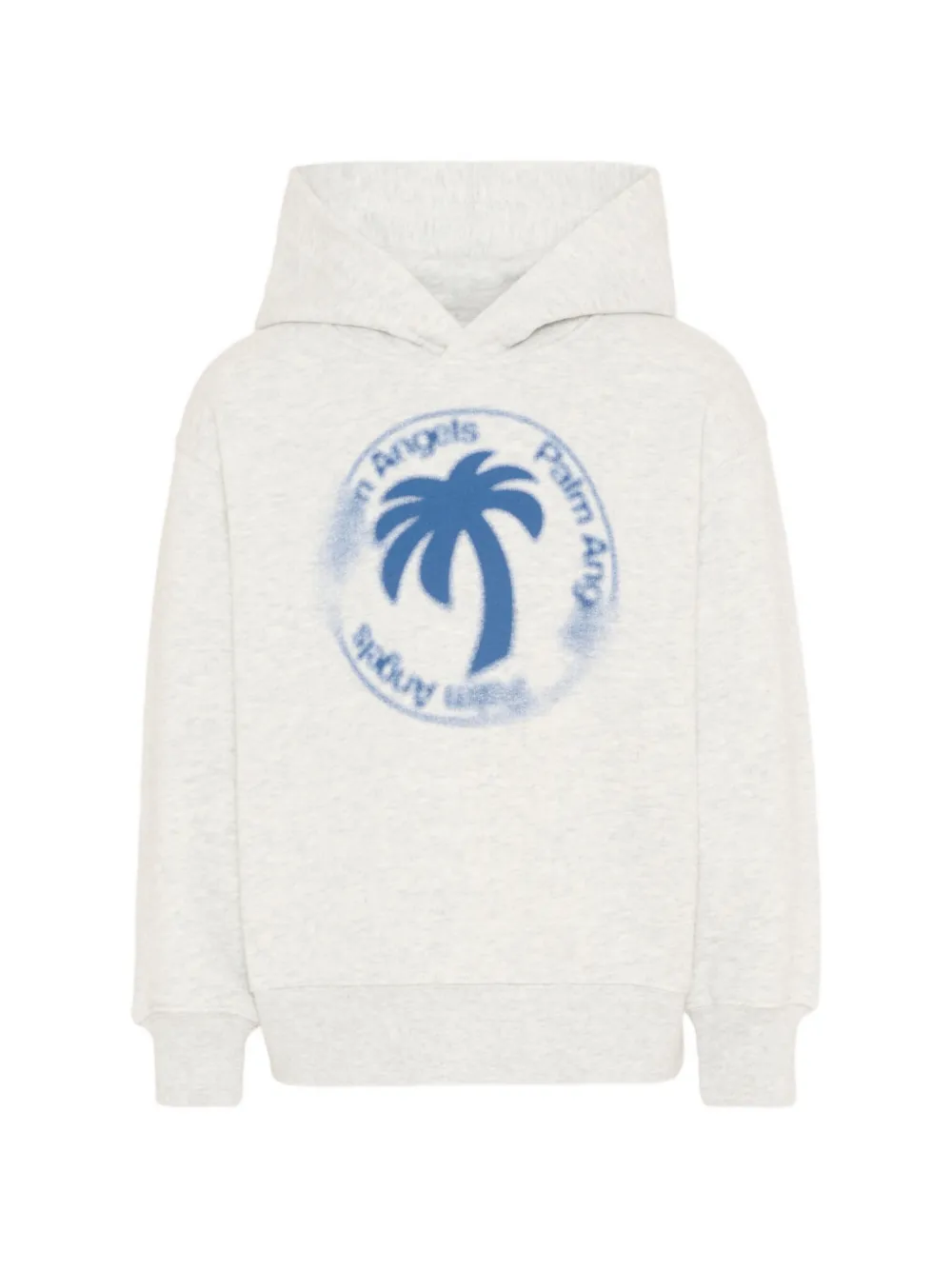 Palm Angels Kids logo-print hoodie - Grigio
