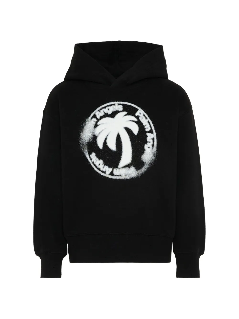 Palm Angels Kids logo-print hoodie - Nero