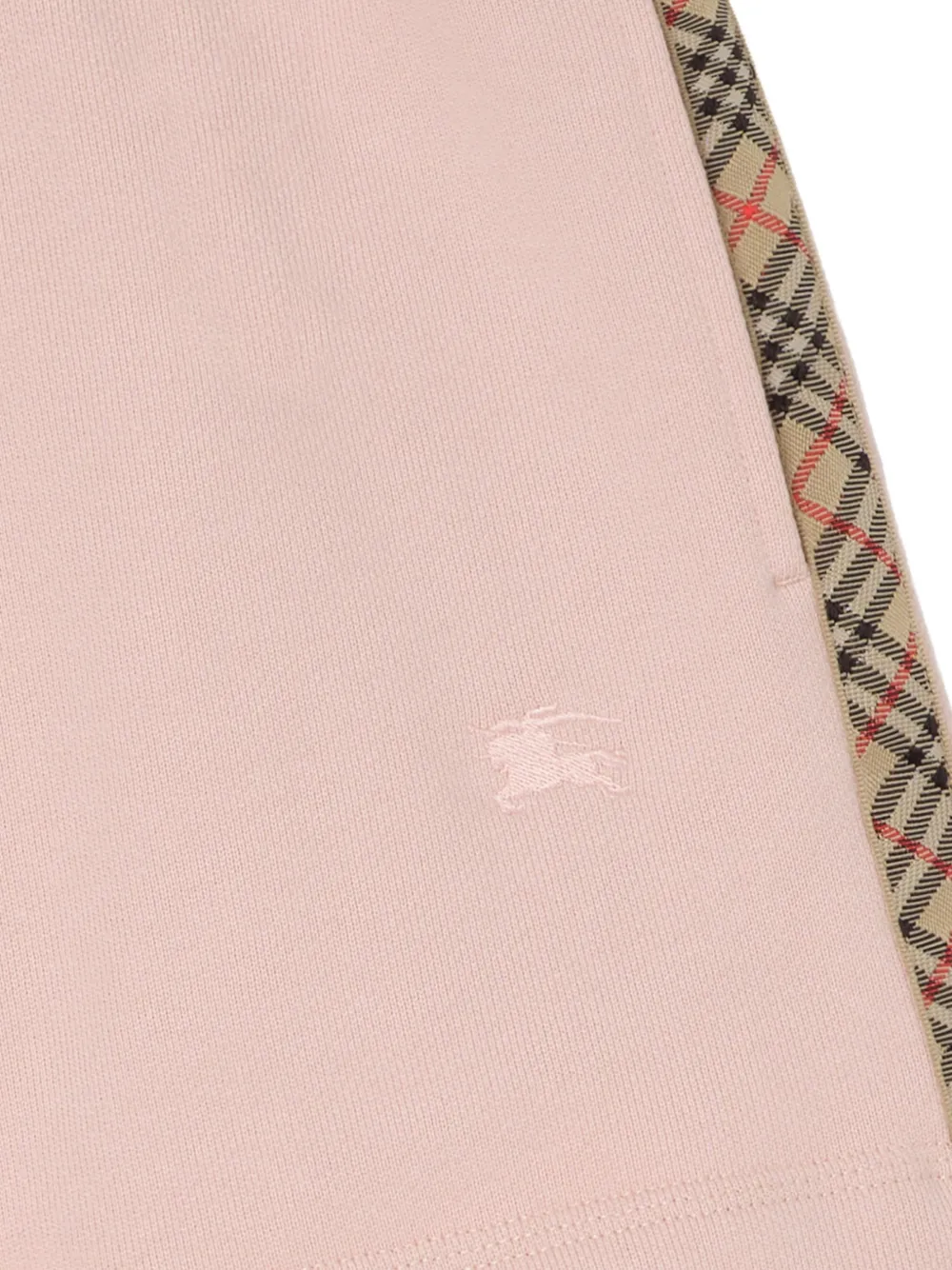 Burberry Katoenen shorts met geruite afwerking Roze