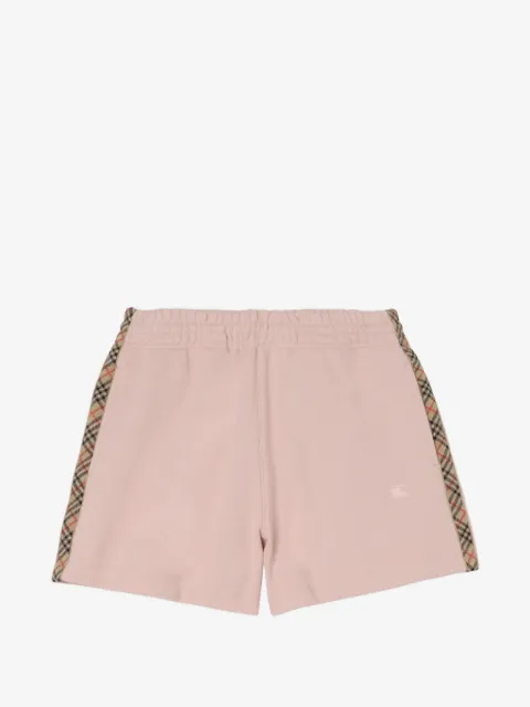 Burberry check trim cotton shorts