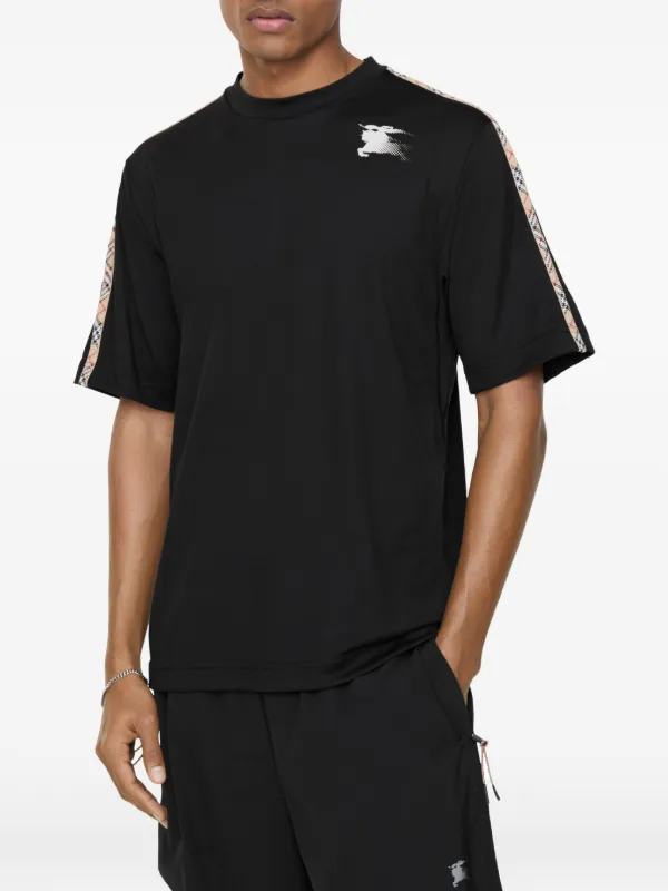 Burberry チェックトリム Tシャツ | ブラック | FARFETCH JP