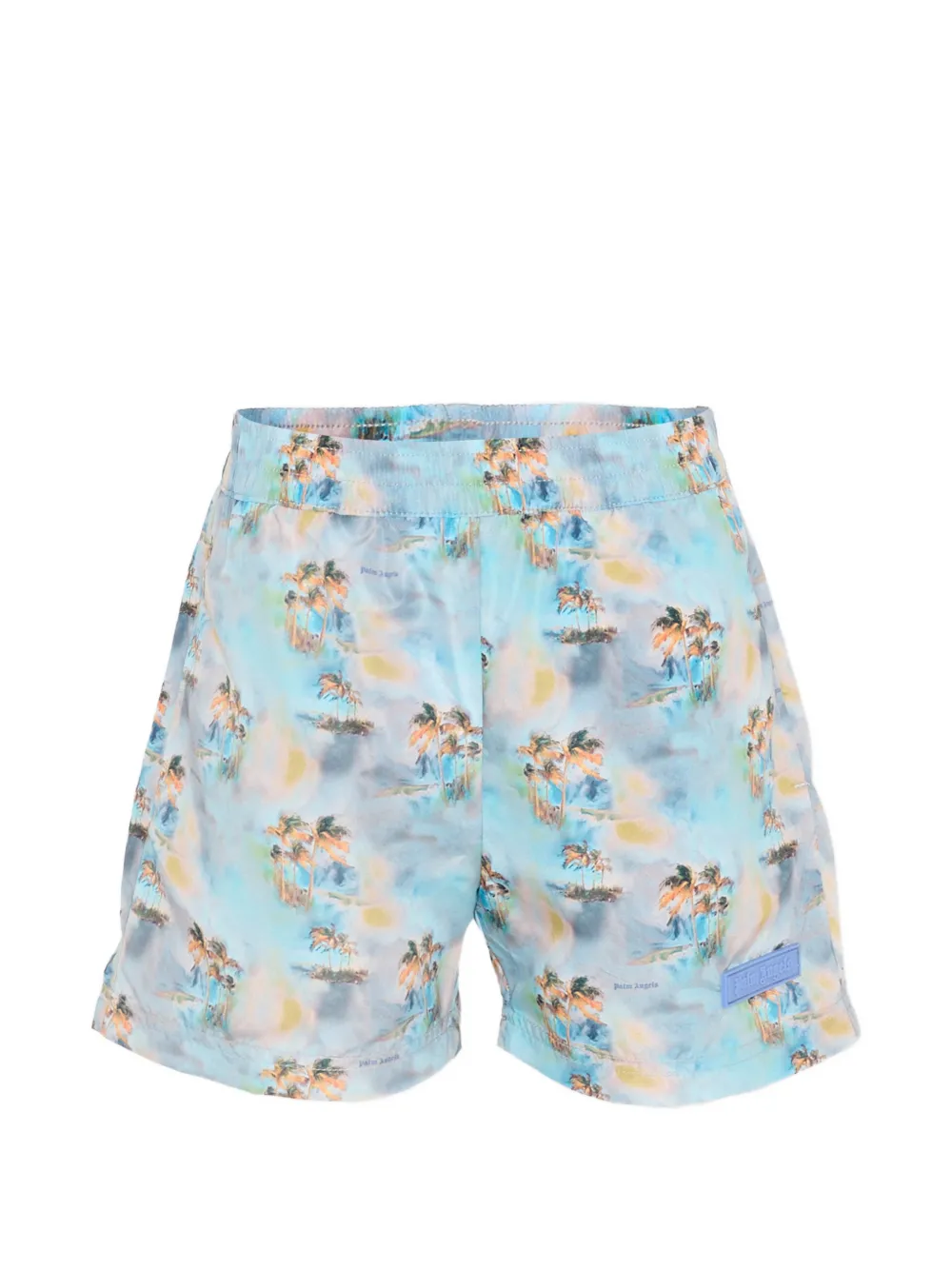Palm Angels Kids palm trees swim shorts - Blu