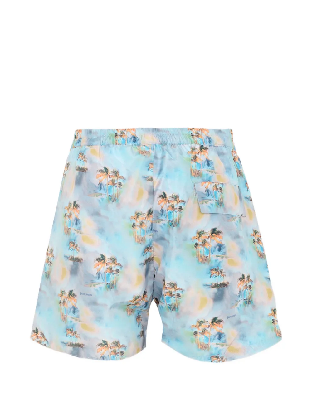 Palm Angels Kids Zwembroek met palmboomprint Blauw