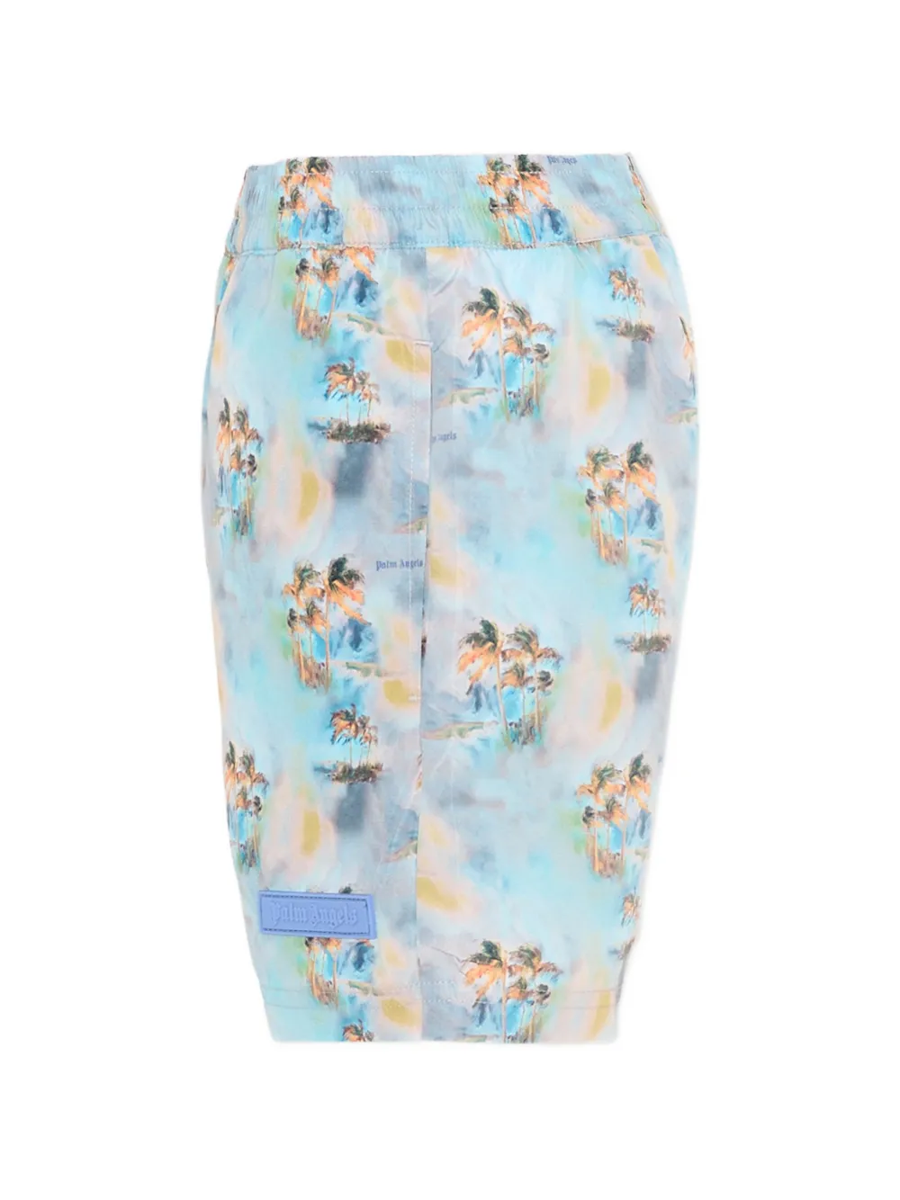Palm Angels Kids Zwembroek met palmboomprint Blauw