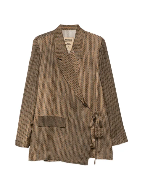 Uma Wang Khloe geometric-pattern belted jacket