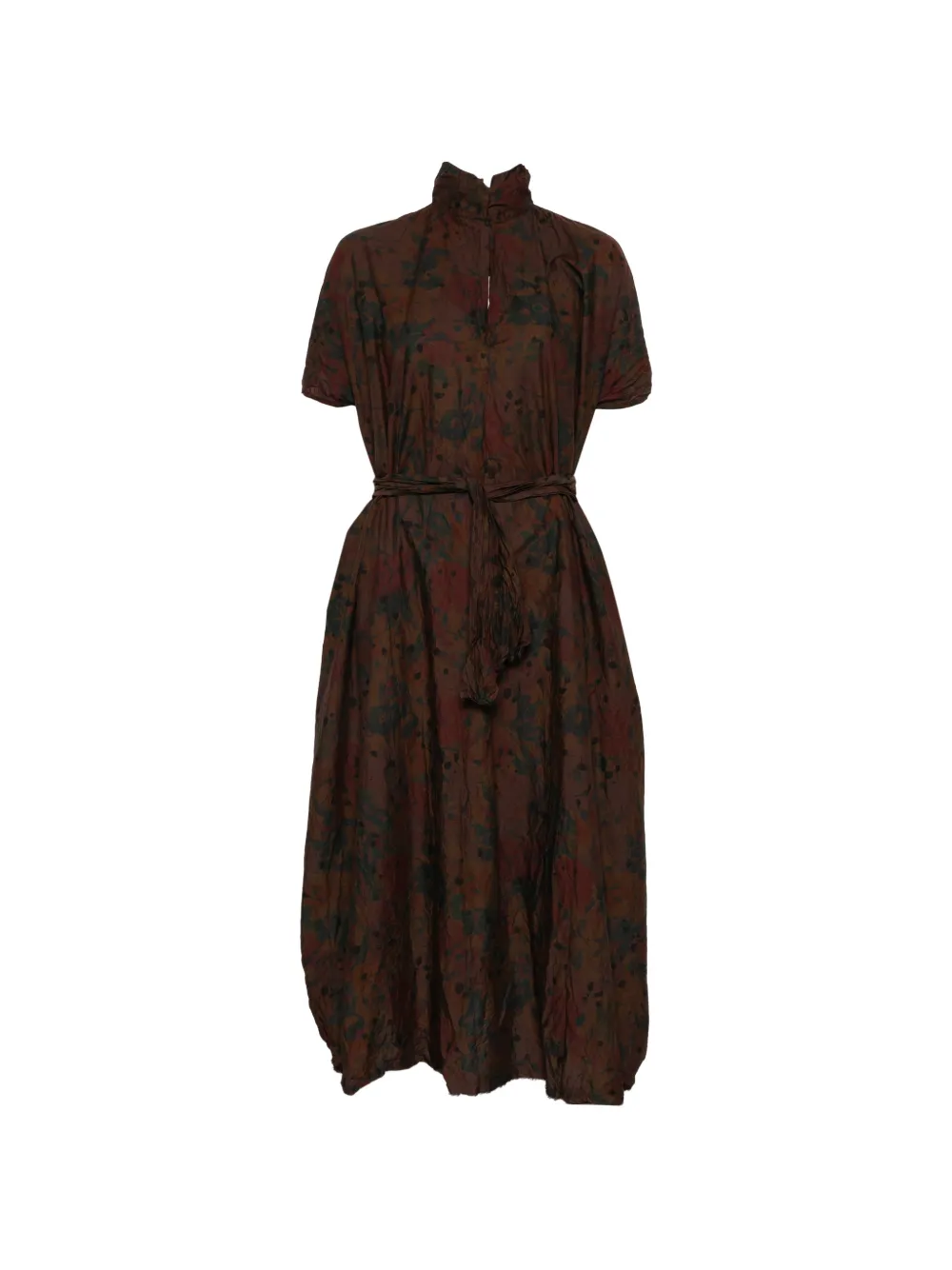 Daniela Gregis short-sleeve midi dress - Marrone