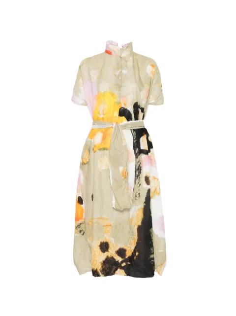 Daniela Gregis patterned short-sleeved midi dress