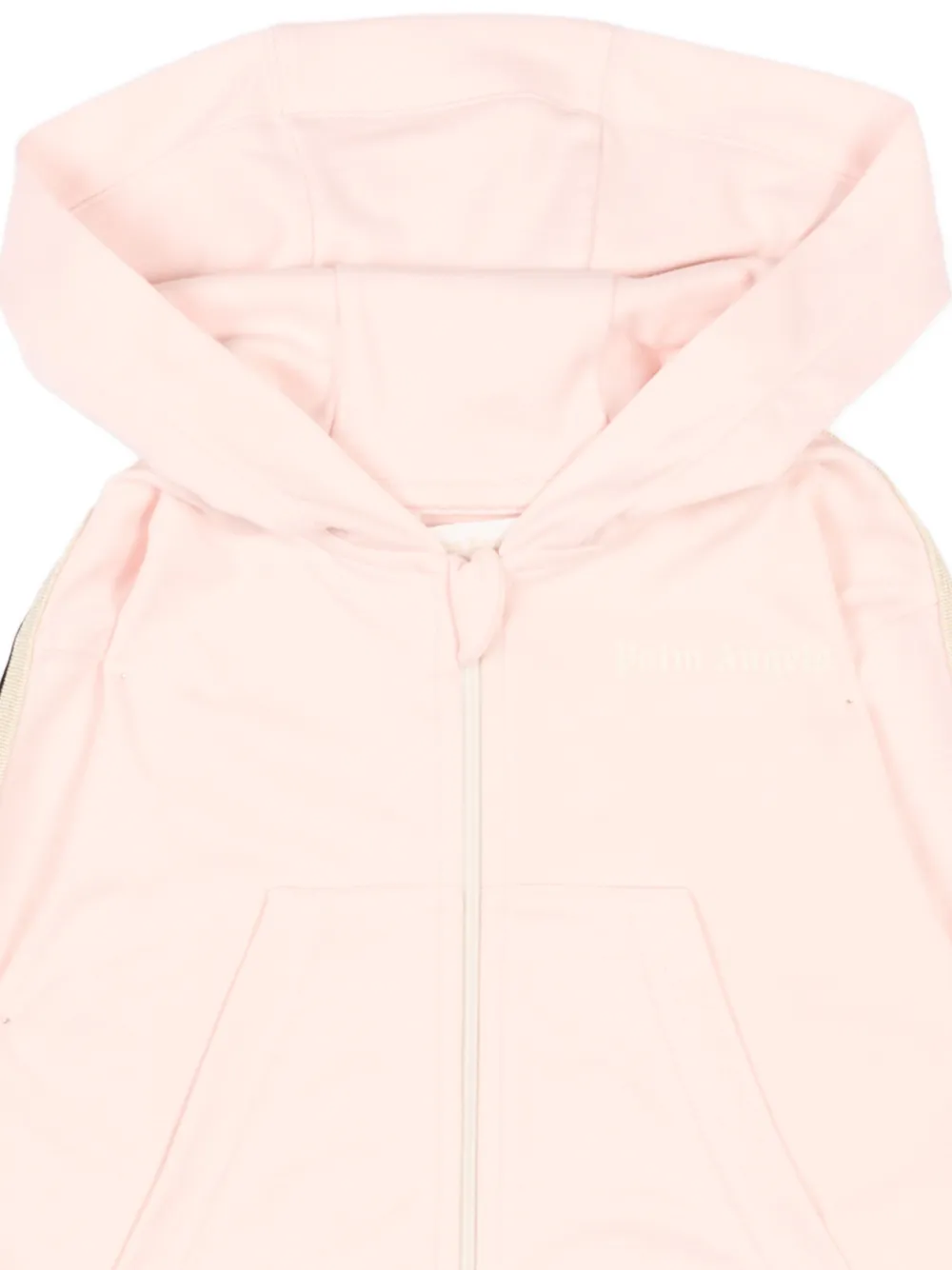 Palm Angels Kids Hoodie met gestreept detail Roze
