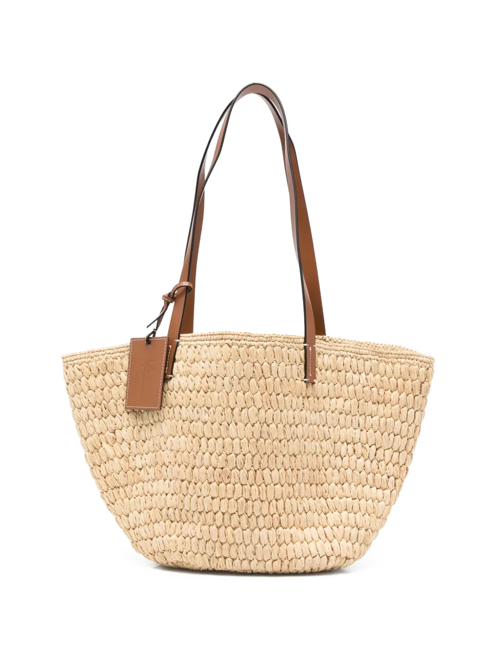 Manebi raffia shoulder bag - Toni neutri