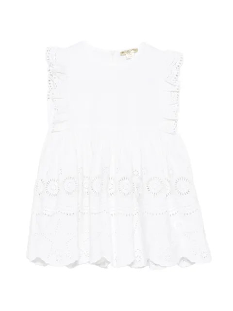 Stella McCartney Kids broderie-anglaise ruffled-sleeve top
