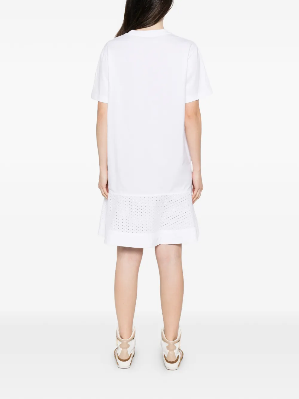 Moncler Mini-jurk met ruches Wit
